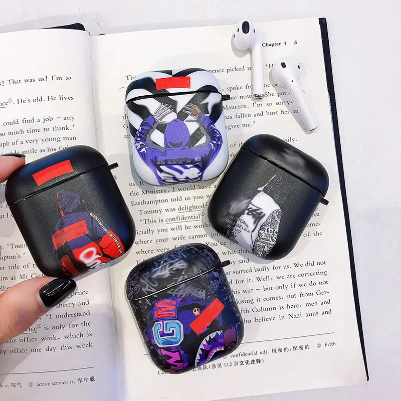 

Fashion Sports boy Case For Apple Airpods Cover Cute Silicone Bluetooth Earphone Case For airpod 2 Cartoon Graffiti Charging Box