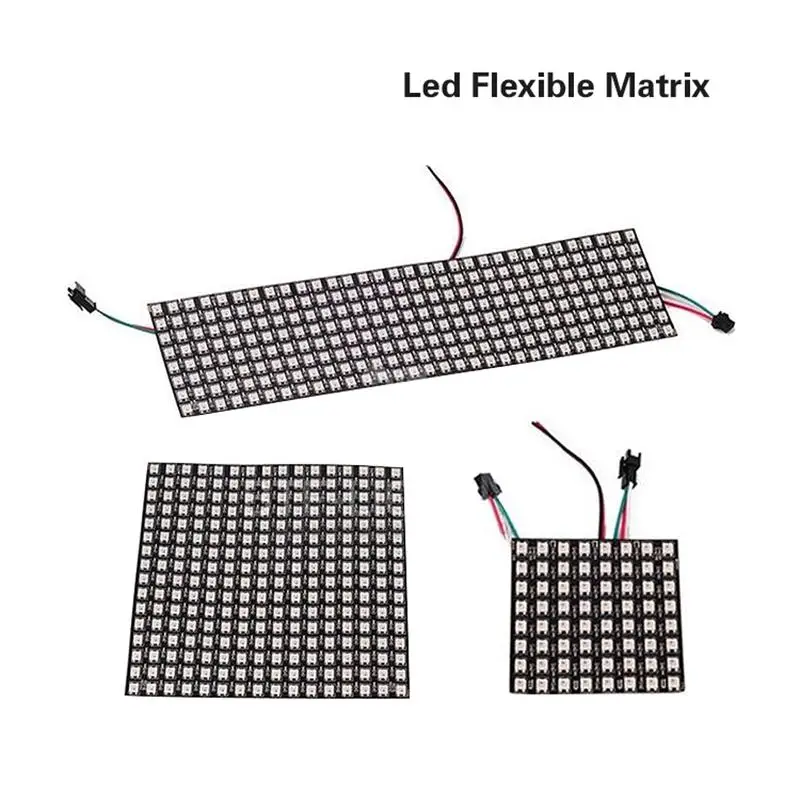 

ETOP WS2812B Panel Screen 8*8/8*32/16*16 Pixels Matrix Digital Flexible LED Programmed Individually Addressable Full Color DC5V