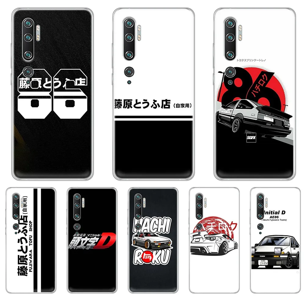 AE86 JDM Initial D крутой автомобильный 3D чехол Etui прозрачный для телефона XIAOMI mi 3 4 5 5X 8 9 10