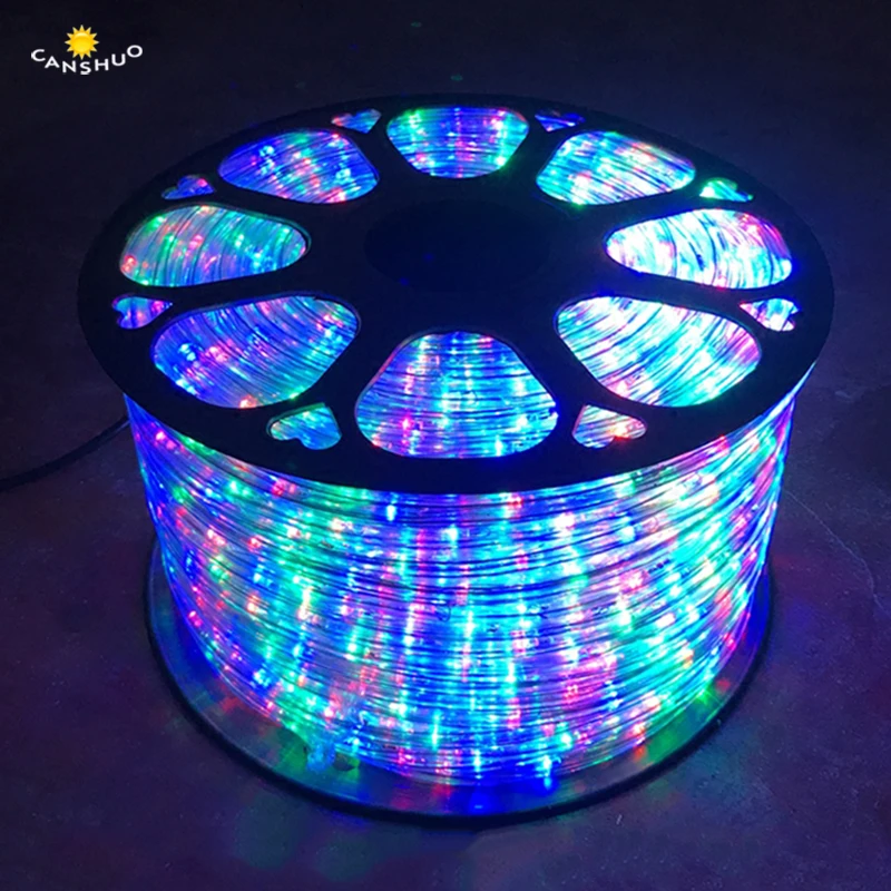 

Neon Led light Rainbow Tubes 8 Mode 220V Round Two Wire lighting Waterproof Outdoor Christmas Wedding Decor RGB Led lights