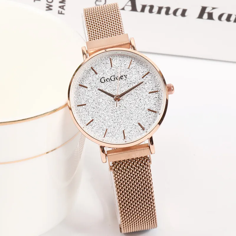 Charming Pink Women Watches Minimalism Casual Starry Sky Lady Wristwatch Magnet buckle Fashion Luxury Brand Female 2