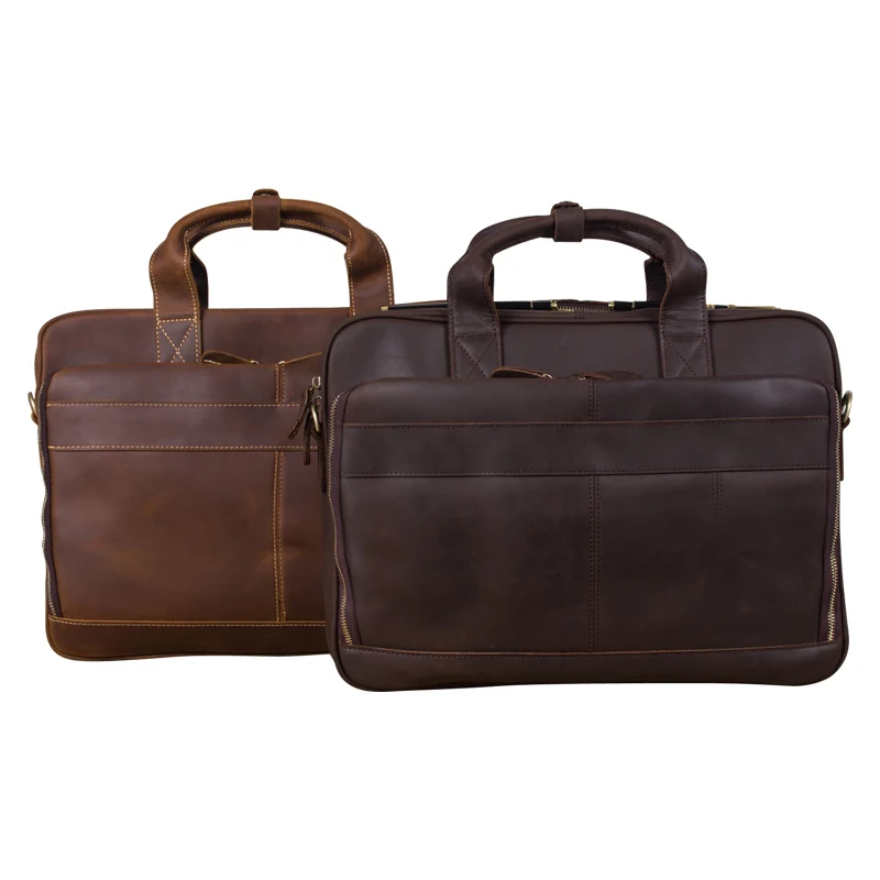 

Briefcase Men Genuine Leather Business Bags Cowhide man Handbags Crossbody Men's High Quality Luxury male Messenger Laptop Bags