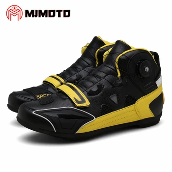 

Motorcycle boots anti-slip Wear resistant MX Racing Motocross Shoes MTB BMX Moto Botas Touring shoes Perfect for Outdoor Riding