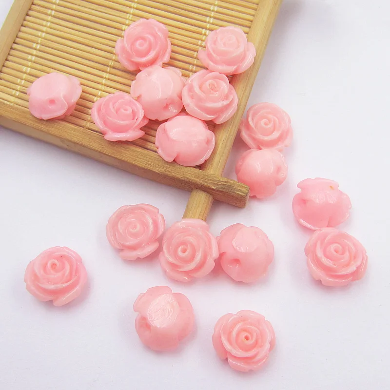 Pink rose flower Resin buttons for decoration handmade craft sewing accessories 14mm | Дом и сад