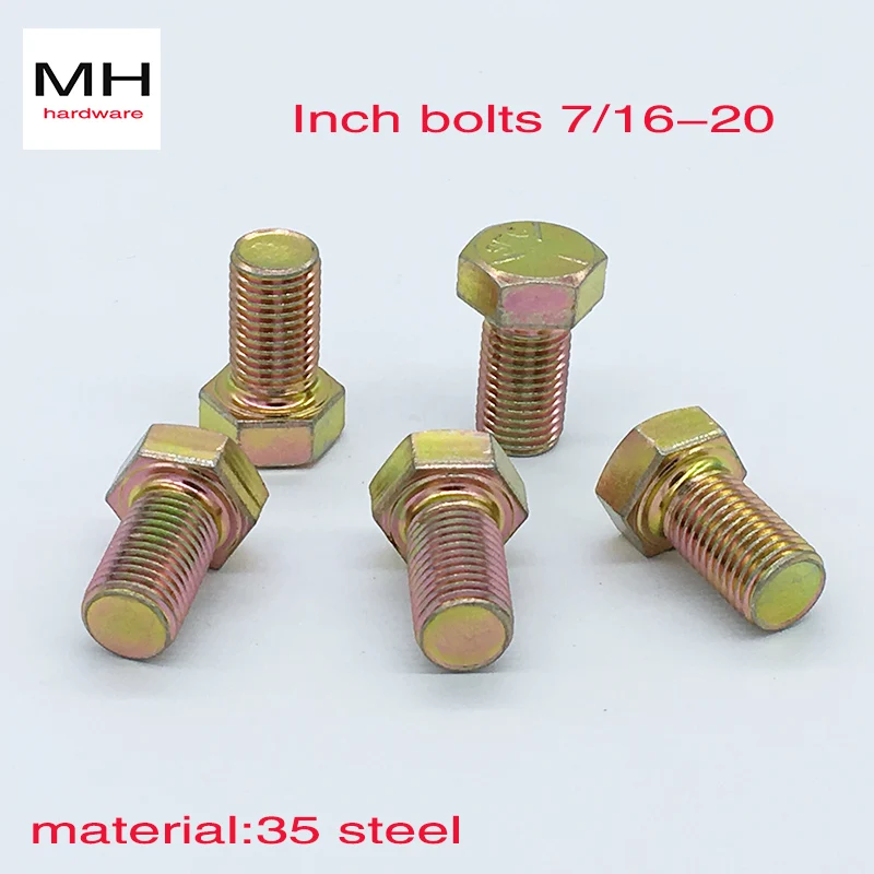 Inch bolts 7/16-20 length 19mm 25mm
