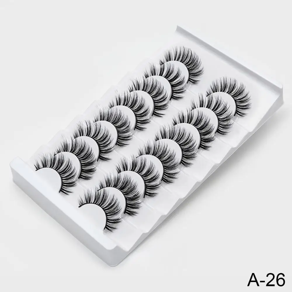 A26 SEXYSHEEP 2/8/20 пар 15-20 мм натуральный 3D накладные Искусственные ресницы косметический набор норковые ресницы расширения норковые ресницы «maquiagem» - Цвет: A26