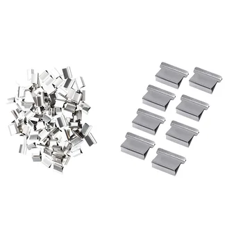 

2 Set Clips Dispenser for Clam: 1 Set Blue Plastic Handheld Medium Size Clips Dispenser & 1 Set 100 Pcs 15Mm X 10Mm X 5Mm Metal