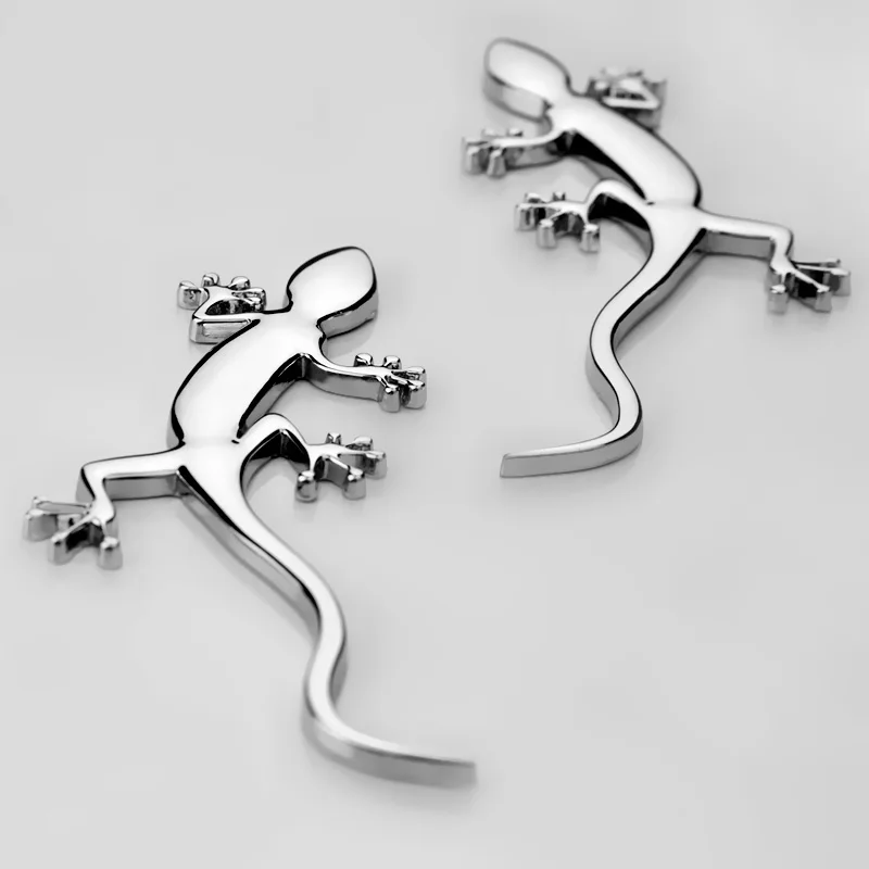 Noizzy Gecko Quattro Автомобильная фотоэмблема 100% 3D металлическое Черное золото хром