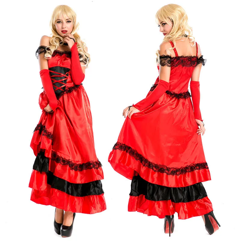 

Red Latin dance princess dress Halloween female adult costume cosplay costume