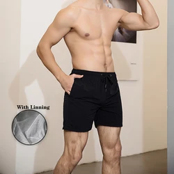 Short d'été décontracté pour hommes, maillot de bain à séchage rapide, doublure en maille, pantalon de plage, surdimensionné, pour la course à pied 