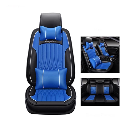 Высокое качество, кожаный чехол для автомобиля Geely Atlas Emgrand X7 EC7 GX FE1 mk, все модели, защита для автокресла, автомобильные аксессуары - Название цвета: blue pillow