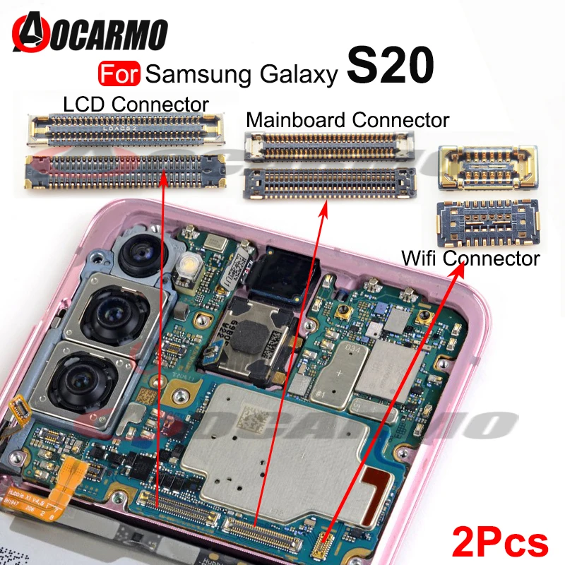 2 шт. для Samsung Galaxy S20 LCD FPC Plug основной платы PCB коннектор материнская плата гибкий