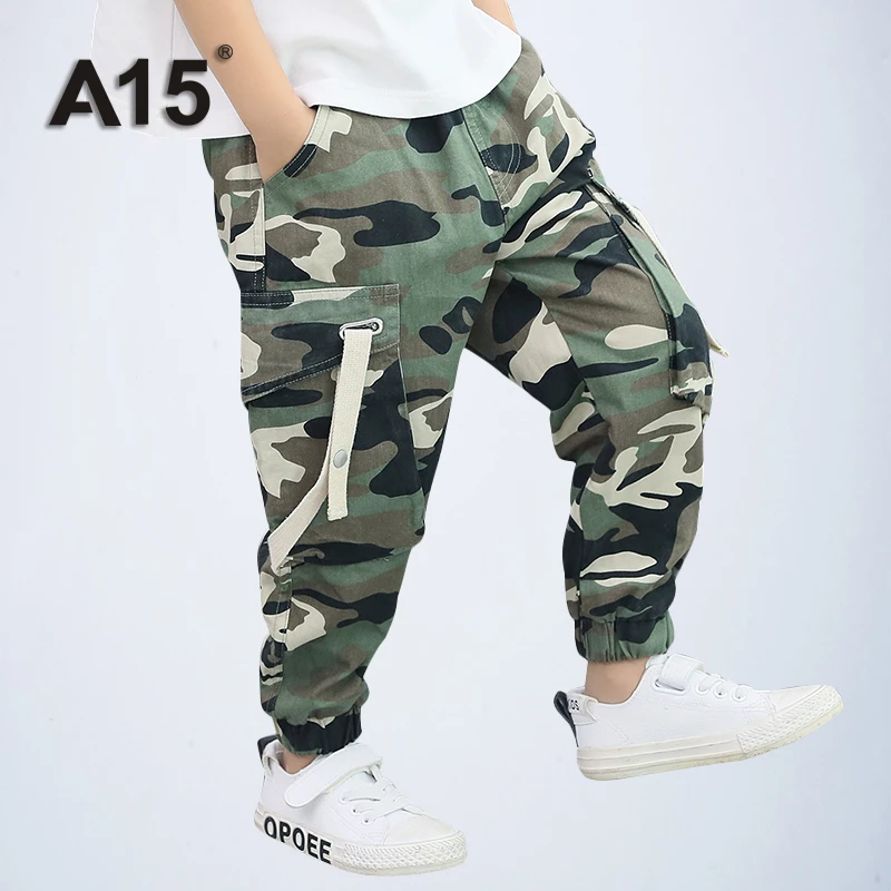 Камуфляжные штаны брюки для мальчиков подростков военный камуфляж детей весенне
