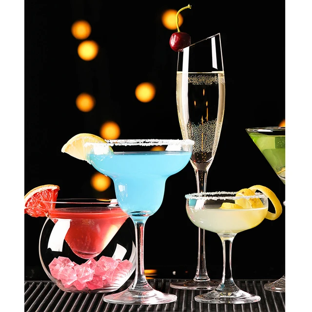 10pcs Plastic Cocktail Glasses Cup Champagne Glasses Martini Glasses  Whiskey Cup - AliExpress