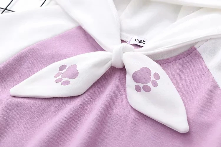 Kawaii Harajuku Cat Style Sleeve Hoodie - Limited Edition