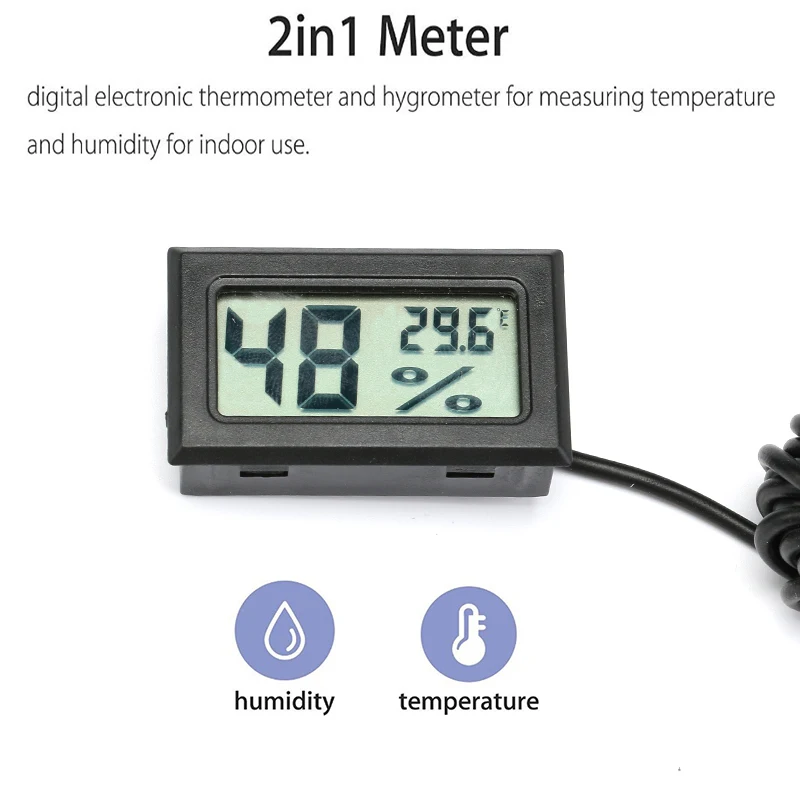 LCD Mini Digital Hygrometer Thermometer Luftfeuchtigkeit Feuchtigkeit Indoor 4pc 