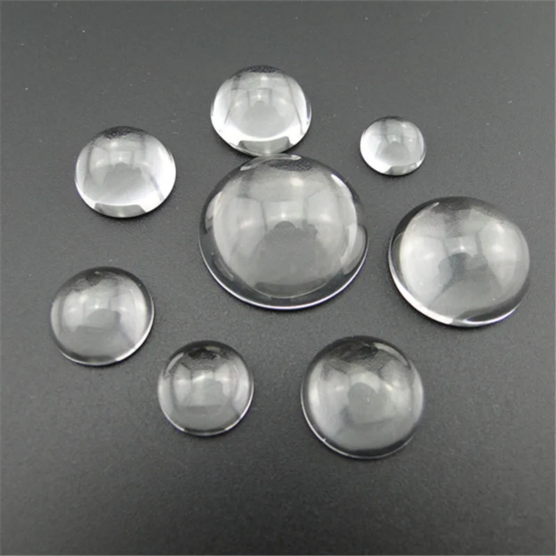 50 Uds 8mm 10mm 12mm Parte Trasera Transparente Plana Redonda Cabuj n 