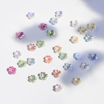 

New Flower Resin Imitation Shell Acrylic Beads mounted movable type for Jewelry Making Handmade Crafts accessories 8mm 10mm