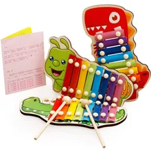 Dziecko Kid zabawki muzyczne drewniany ksylofon Instrument dla dzieci wczesny rozwój mądrości zabawki edukacyjne dla dzieci zabawki tanie i dobre opinie Santtiwodo CN (pochodzenie) 4-6y 7-12y Other Do nauki Nieelektryczna 8 zakresów No Eat LZC620 Unisex Typ klawisza Instruments Music Toys