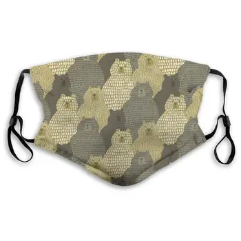 

Fillter Cloth for Women Bear Yellow Warm Waterproof Cloth Replaceable Ear Loops for Running Double Protection