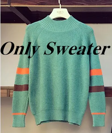 Only Sweater Модные женские вязаного пуловера, топы и юбки половинной водолазка Однотонный свитер с куртка однобортная черная стандартная юбка OL Костюм - Цвет: Only Sweater