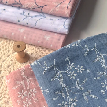 

Branches and Leaves Cotton Fabric Polyester and Cotton fabric for Shirt Han Clothing Dress Scarf Handmade DIY Fabric