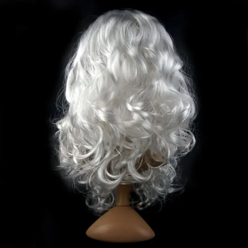 Christmas White Wig Long Beard Santa Dress Up Cosplay Props Christmas Wig+ Beard Set Party 1pc