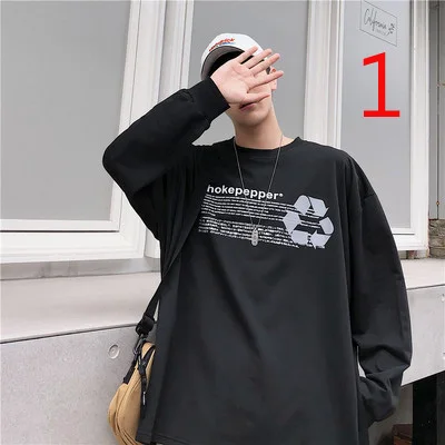 

2019 men's autumn new men's long-sleeved t-shirt shirt thin section