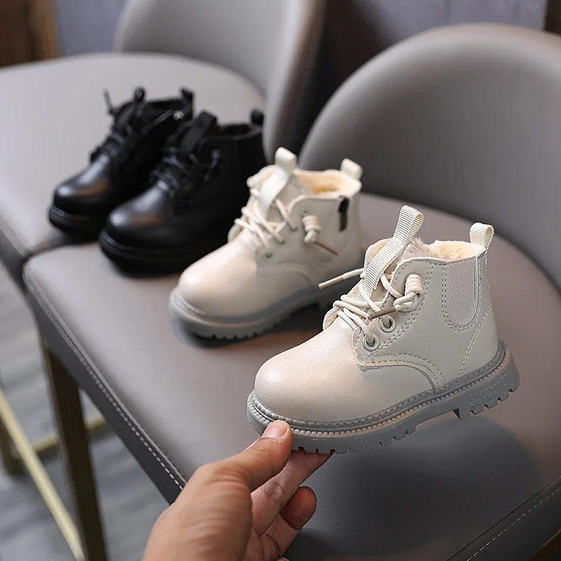 2021 New Autumn Winter Children's Shoes For Girls Boys Martin Boots Kids Baby Toddlers Plush Snow Boot Outdoor Causal Size 21-30 | Мать и