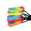 1Pc Sensory Chew Necklace Brick Chewy Kids Silicone Biting Pencil Topper Teether Toy, Silicone teether for children with autism 3