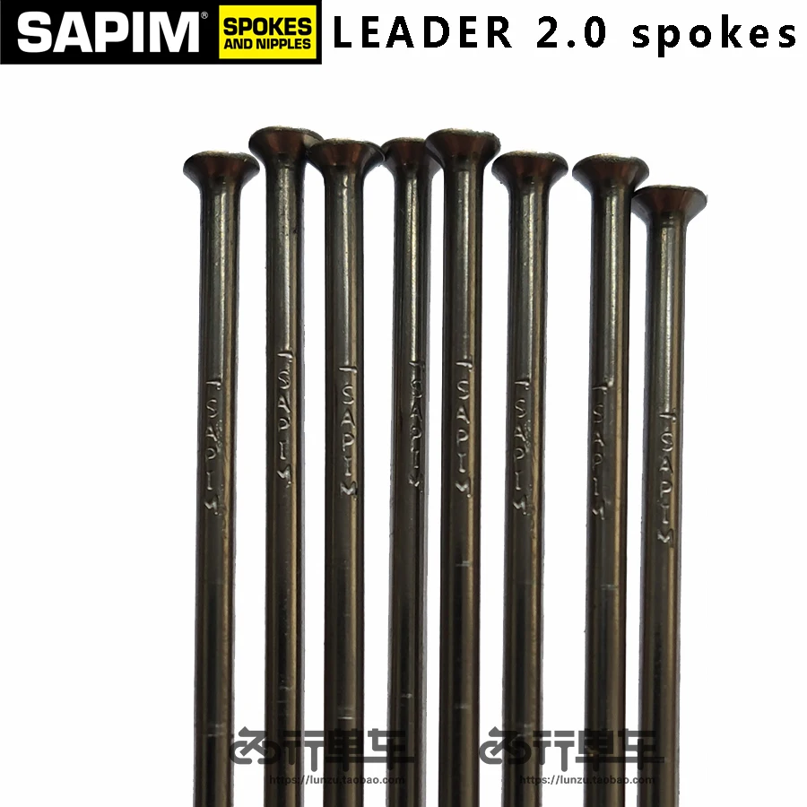 Bicycle Spokes Sapim 2.0 mm Round Straight J-bend Black Nipple for MTB Road
