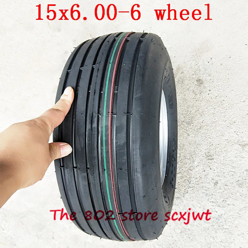 Высокое качество 15X6. 00-6 шины 15*6,00-6 шины для 168CC Karting Go Kart колеса мотоцикла обод с бескамерной шины