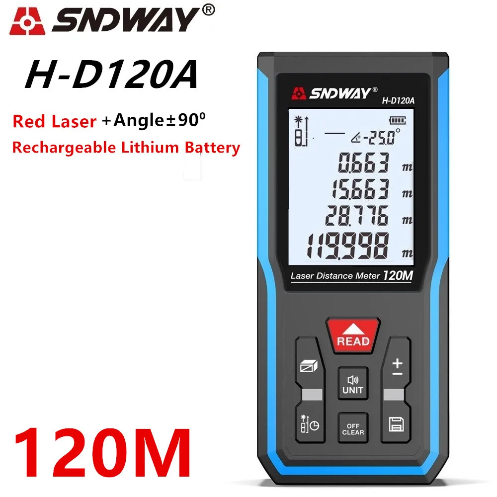 Sndway Laser Rangefinder Distance Meter 120m 100m 70m50m Digital Electronic Roulette Trena Laser Tape Measure Ruler Range Finder Sndway Laser Rangefinder Distance Meter 120m 100m 70m50m Digital Electronic Roulette Trena Laser Tape Measure Ruler Range Finder