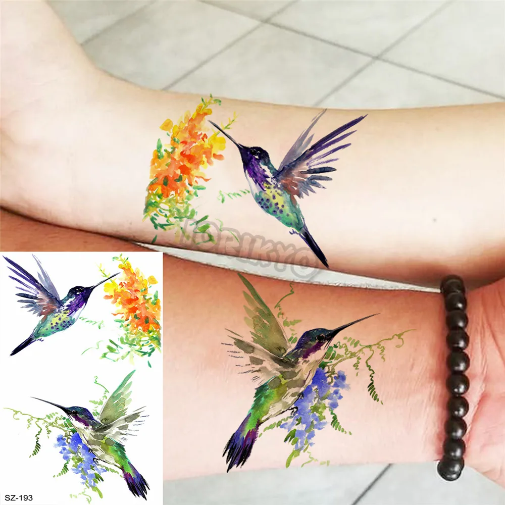 Tatouage Plume Oiseaux Qui S envolent Tatouages Temporaires Colorés en Papier de Dessin Animé pour Enfant Fille,  Faux Autocollant pour Bras et Cou, Bateau, Avion, Colibri, Lavande |  AliExpress