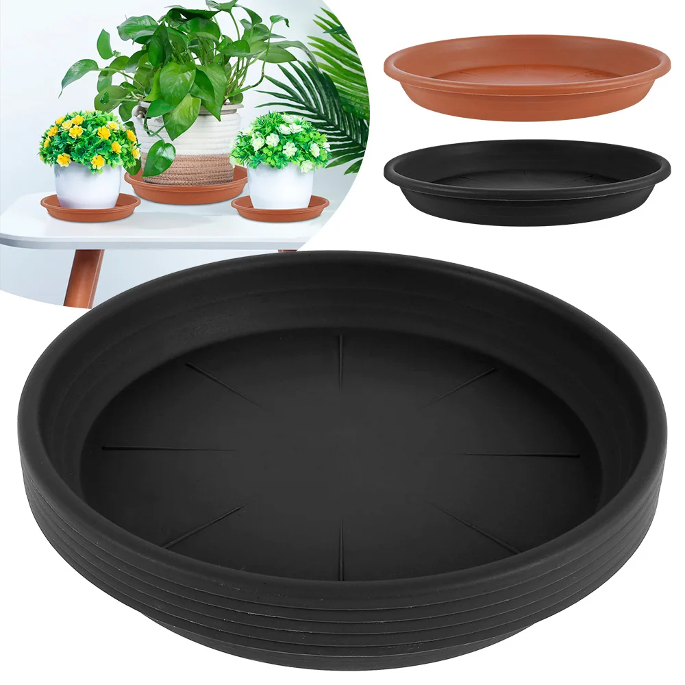 

5Pcs Durable Plastic Plant Saucer 6/7/8/10 inch Round Drip Plant Trays Flower Pot Indoor Outdoor Home Garden Supplies
