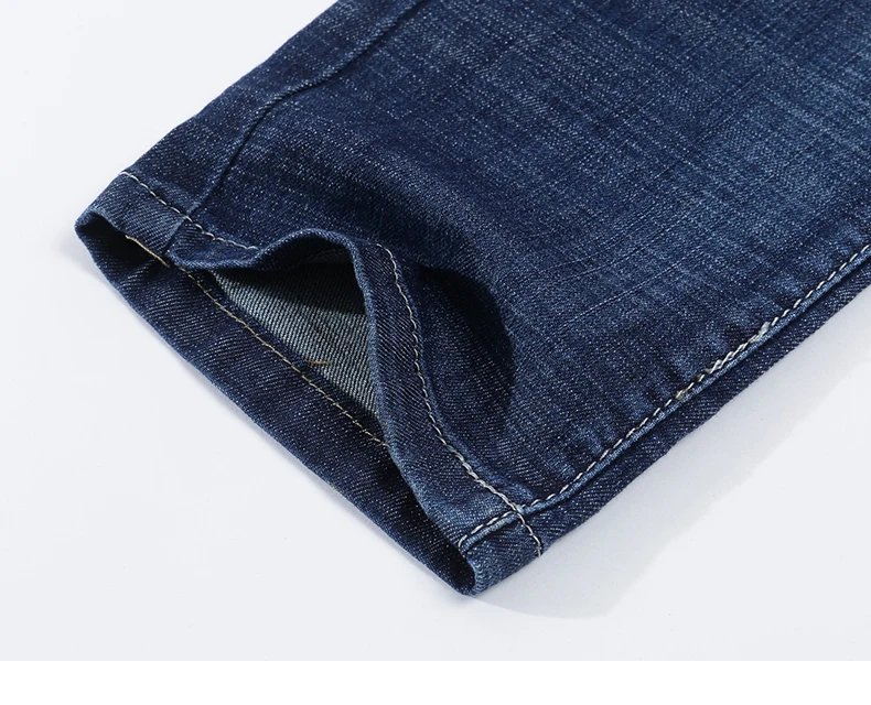 KSTUN Men's Jeans Brand Blue Stretch Lightweight Slim Straight Male Long Trousers Casual Denim