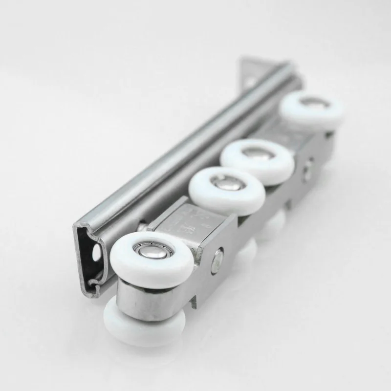 

Stainless Steel 8-wheel Slide Door Pulley Special For Wooden Doors Double Rod Shower Door Rollers Runners Pulleys Screw Cover