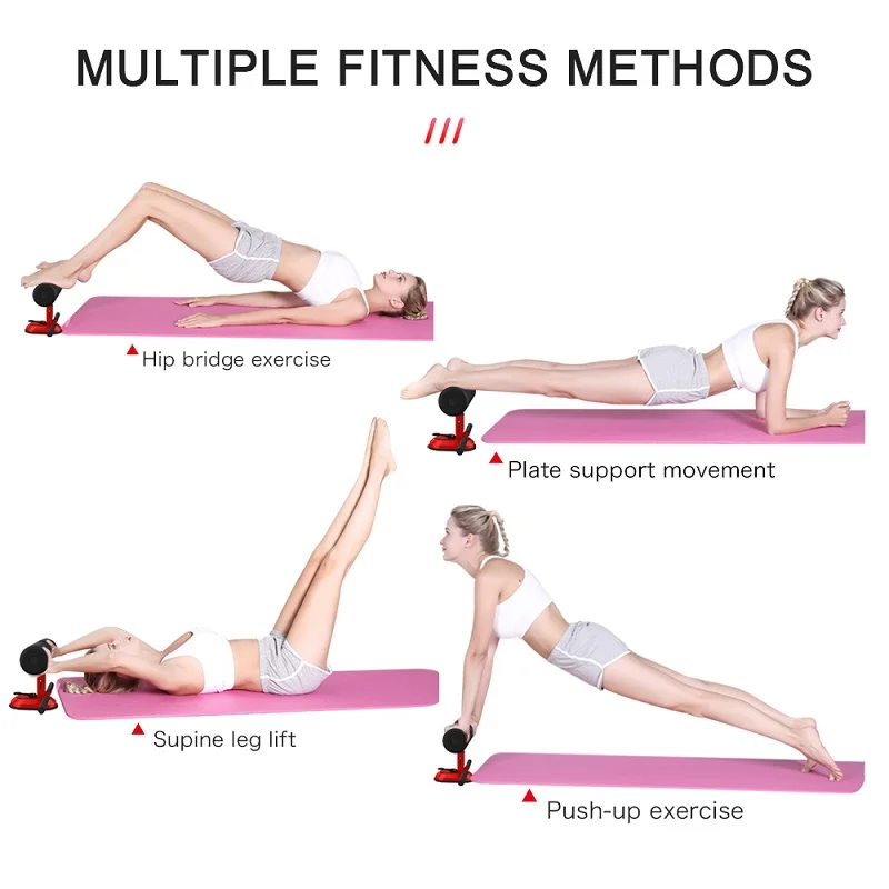 Fitness Sit Up Bar Floor Assistant Gym Exercise Device Resistance Tube Workout Equipment for Home Abdominal Machine Lose Weight abdominal fitness equipment