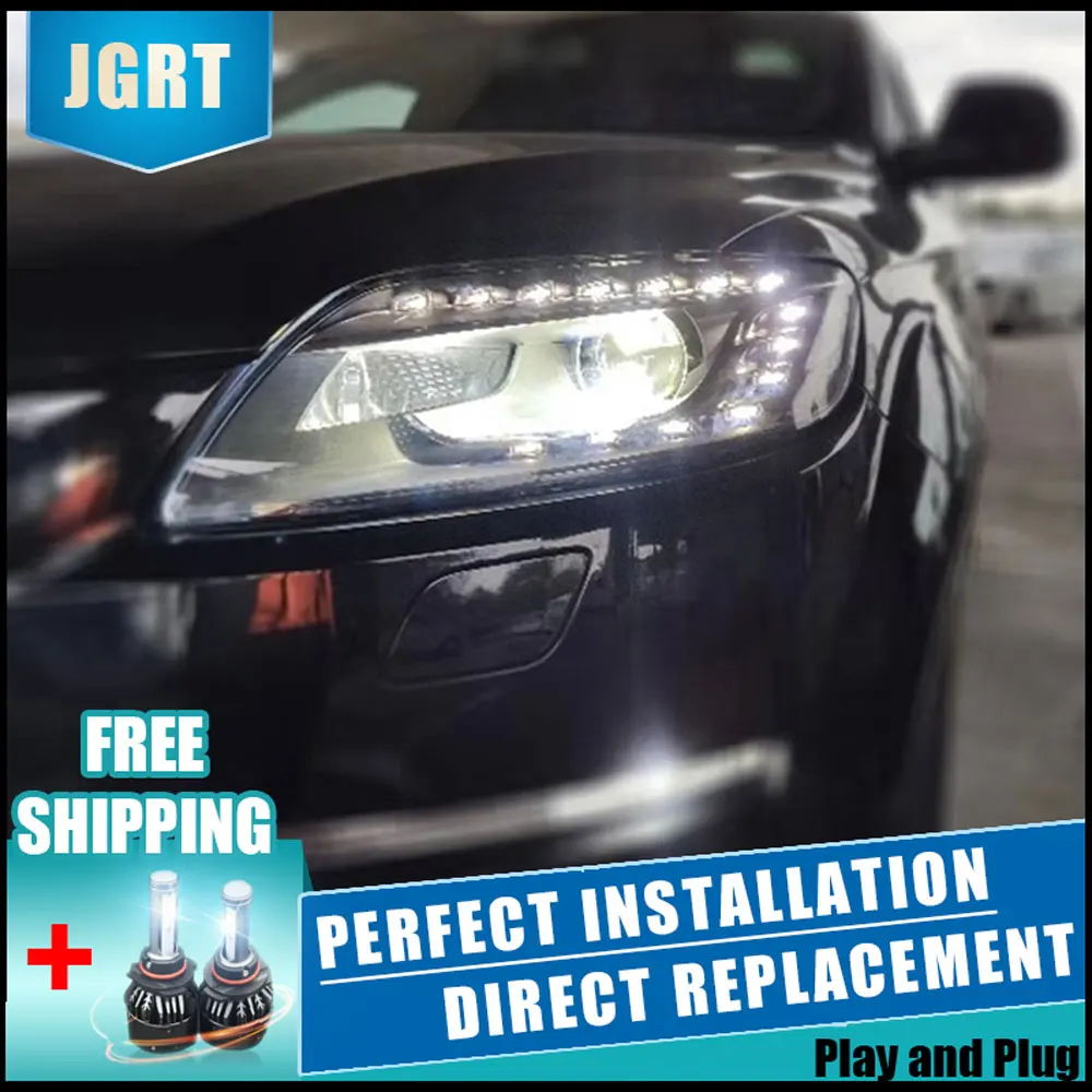 2pcs Led Scheinwerfer Fur Audi Q7 06 15 Auto Led Lichter Doppel Xenon Objektiv Auto Zubehor fahrlicht Lichter Nebel Licht 16 Off