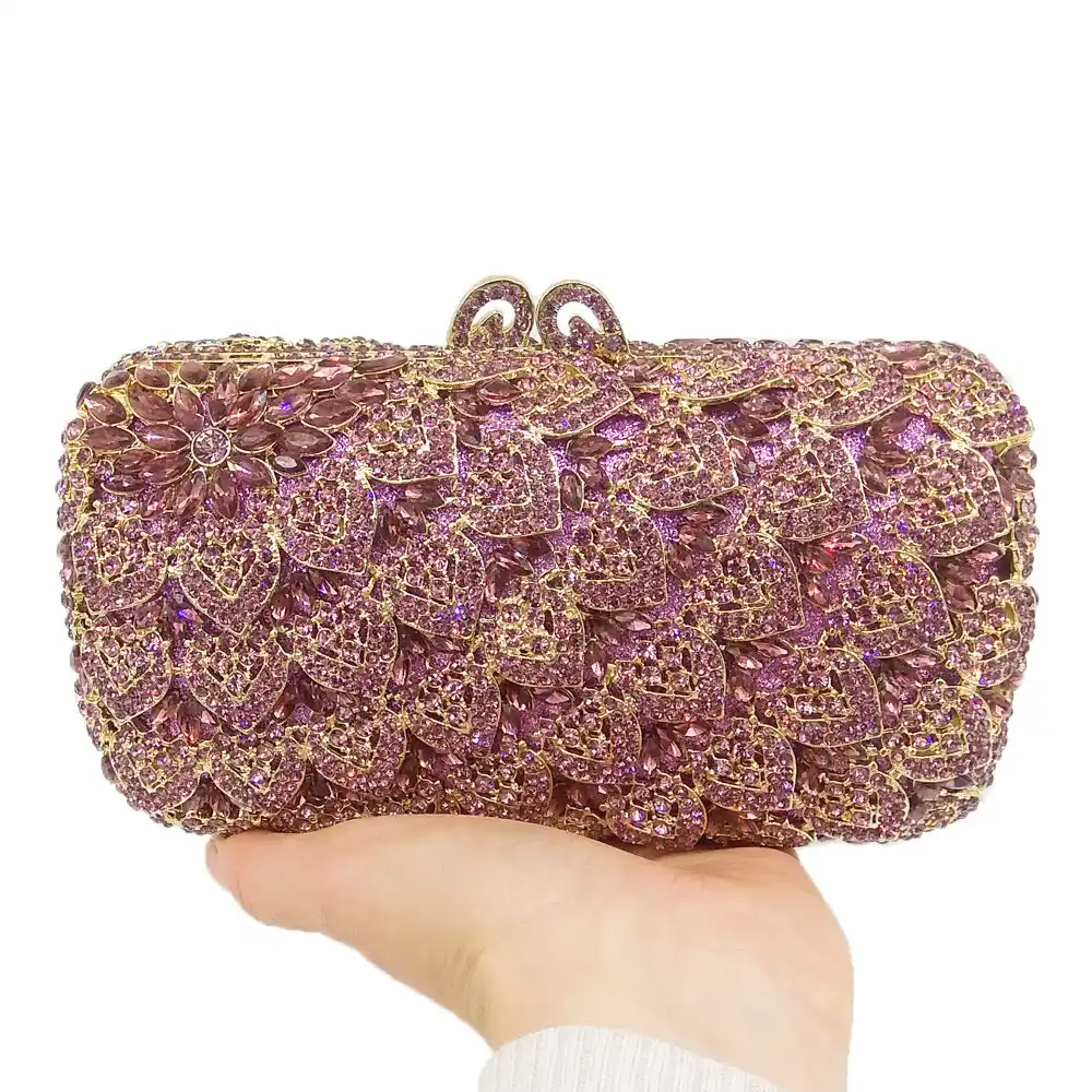 light purple clutch bag