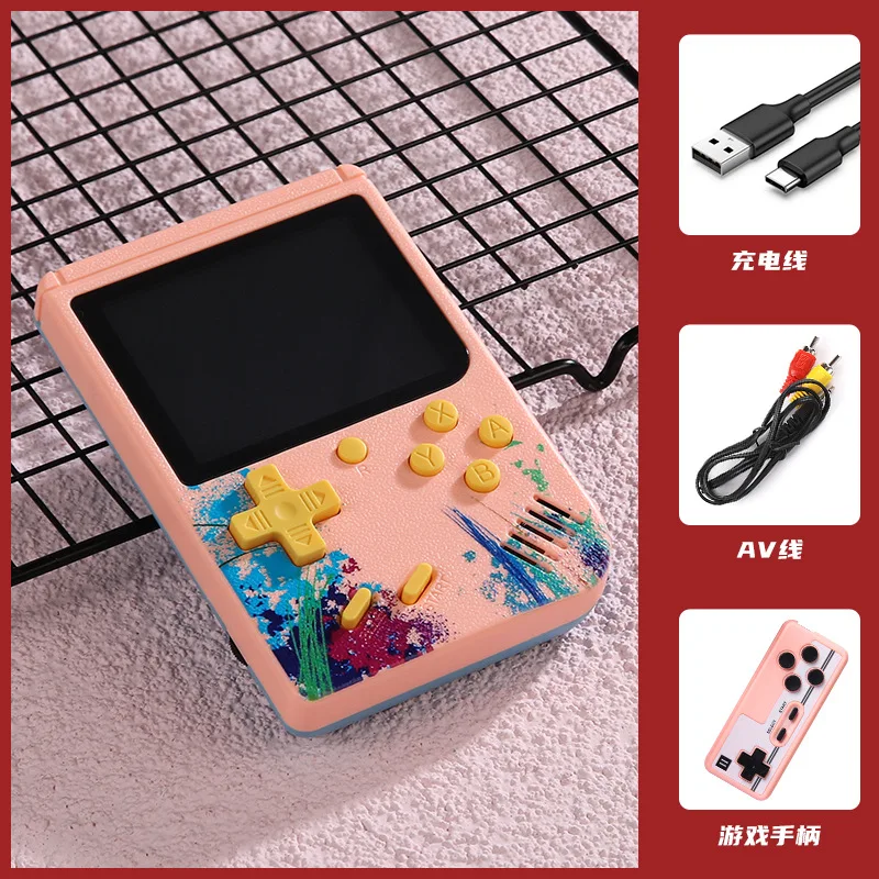 800 Retro Console Double Handheld Game Player Battery 3.0 Inch LCD Built-in 400 Video Games Gift for Kids Classic Videoconsolas 