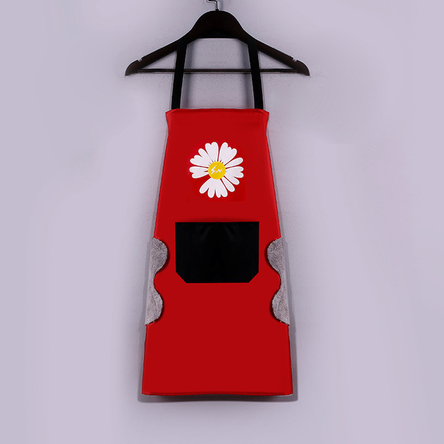 Oil Proof Cute Bear Cooking Apron Women Can Wipe Hands On Both Sides Pinafore Aprons kitchen Dress Baking Accessories