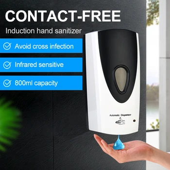 

800ML Automatic Liquid Soap Dispenser Smart Sensor soap Dispenser Wall Mounted Touchless ABS soap Dispenser for Kitchen Bathroom