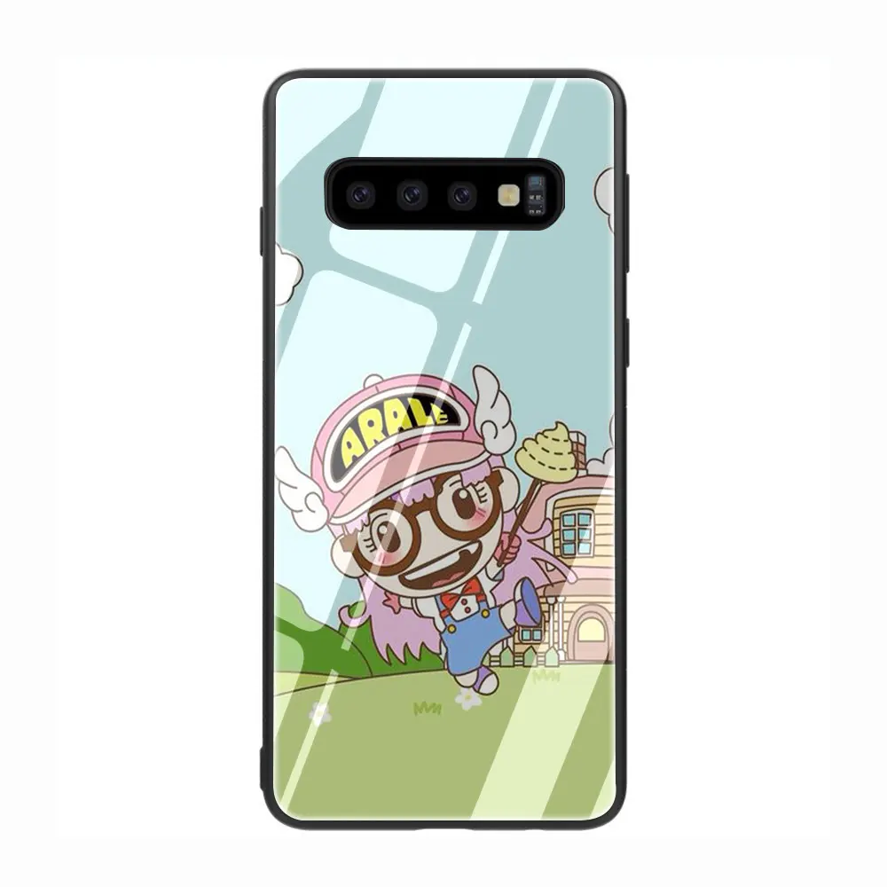 Dr. Slump Arale маленькая девочка закаленное стекло чехол для телефона для Galaxy S7 edge S8 Note 8 9 10 Plus A10 20 30 40 50 60 70