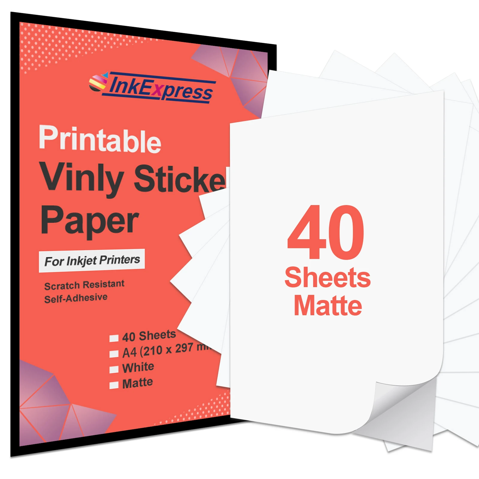 veteraan leven Ijzig 40 Vellen Pvc Vinyl Papier Stickers A4 Zelfklevend Papier Printable Vinyl Sticker  Papier Voor Alle Inkjet Printer Waterdicht Label|Kopieerpapier| - AliExpress