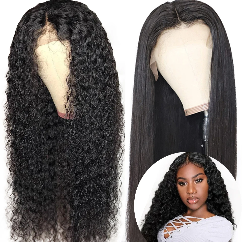 Malaias da Parte Dianteira do Laço Perucas do Cabelo Perucas da Parte Pre-arrancadas com Cabelo do Bebê Perucas Encaracoladas Perversas Remy Humano 150% 13x4 3 Cheap Apliques com cabelo humano