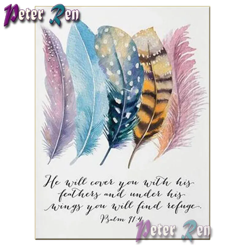 

5d Bird feather writing bible quotes Diamond Painting DIY full Square\Round Rhinestone Embroidery Mosaic pictures Holiday gift