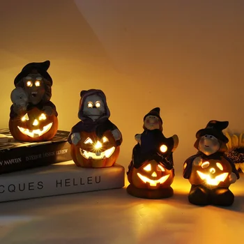 

Halloween New Pumpkin Lamp LED Glowing Pumpkin Lights Witch Lamp Home Decoration Props Desktop Dropshipping