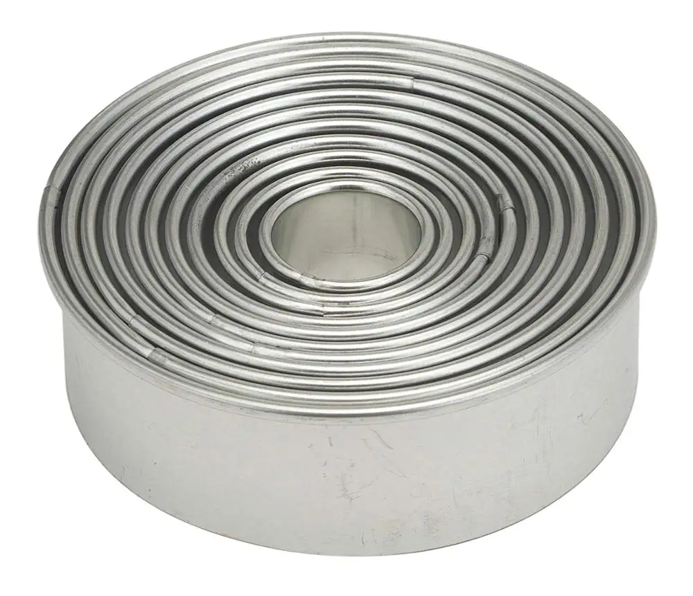 

Round Cookie Biscuit Cutter Set Circle Pastry Cutters for Donut and Scone Making Mold Form Fondant Cutter