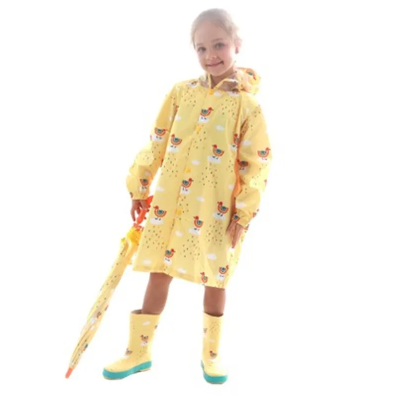 Новый детский мультяшный водонепроницаемый дождевик из полиэстера Одежда для